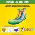 thumbnail image 4 of Pogo Crossover Inflatable Water Slide with Blower, Tropical 15 Foot Kids Waterslide, 4 of 8
