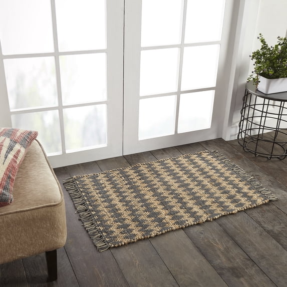 Handwoven Amani Cotton and Jute Grey Area Rug
