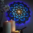 thumbnail image 5 of Romantic Mandala Yoga Room Night LightMultilayered Wall Mounted Cut Carved Lamp for Home Decor Party Background Ornament - Wooden, 5 of 8