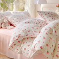 thumbnail image 1 of Pastoral Girls Flower Bedding Sets  Washed Cotton Bed Linens  Soft Quilt Cover Sheet Set  Simple Bedspread  Home Textiles, 1 of 6