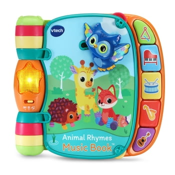 VTech Animal Rhymes Music Book With Interactive Pages for Babies, Walmart Exclusive