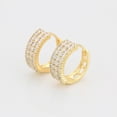 thumbnail image 3 of Hermosas Arracadas Anchas Para Dama Swarovski Oro 14K Lam dorado Unitalla, 3 of 7