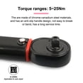 thumbnail image 4 of Yeacher 1/4 Inch 5~25Nm Steel Torque Wrench Quick Release Auto Repairs Preset Torque Wrench Positive Negative Two-way Adjustable Ratchet Design Suitable for Home Auto Repairs Shops Use with Storage, 4 of 8