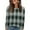 Green_#21, variant on Nokdvo Sweatshirt Women Lightweight Plaid Crewneck Pullover Long Sleeve Casual Loose Fit Basic Tees,Hot Pink XL