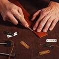 thumbnail image 2 of 180 Piezas Etiqueta de Piel SintéTica para Ropa Etiqueta en Relieve Hecha una Mano con Agujeros Adorno de Punto Accesorios de Bricolaje para Bolsos Zapatos Sombrero, 2 of 5