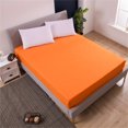 amousa Pure Color Deep Pocket Fitted Bottom Sheet For Size Bed Soft