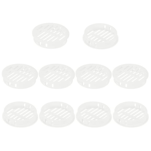 Uxcell 10-Pack Round Soffit Vents, 50mm/2 Inch Plastic Air Vents Grille Circular Soffit Vents Cover for Bathroom Home/ Office/Kitchen/Cabinet/Wardrobe [White]