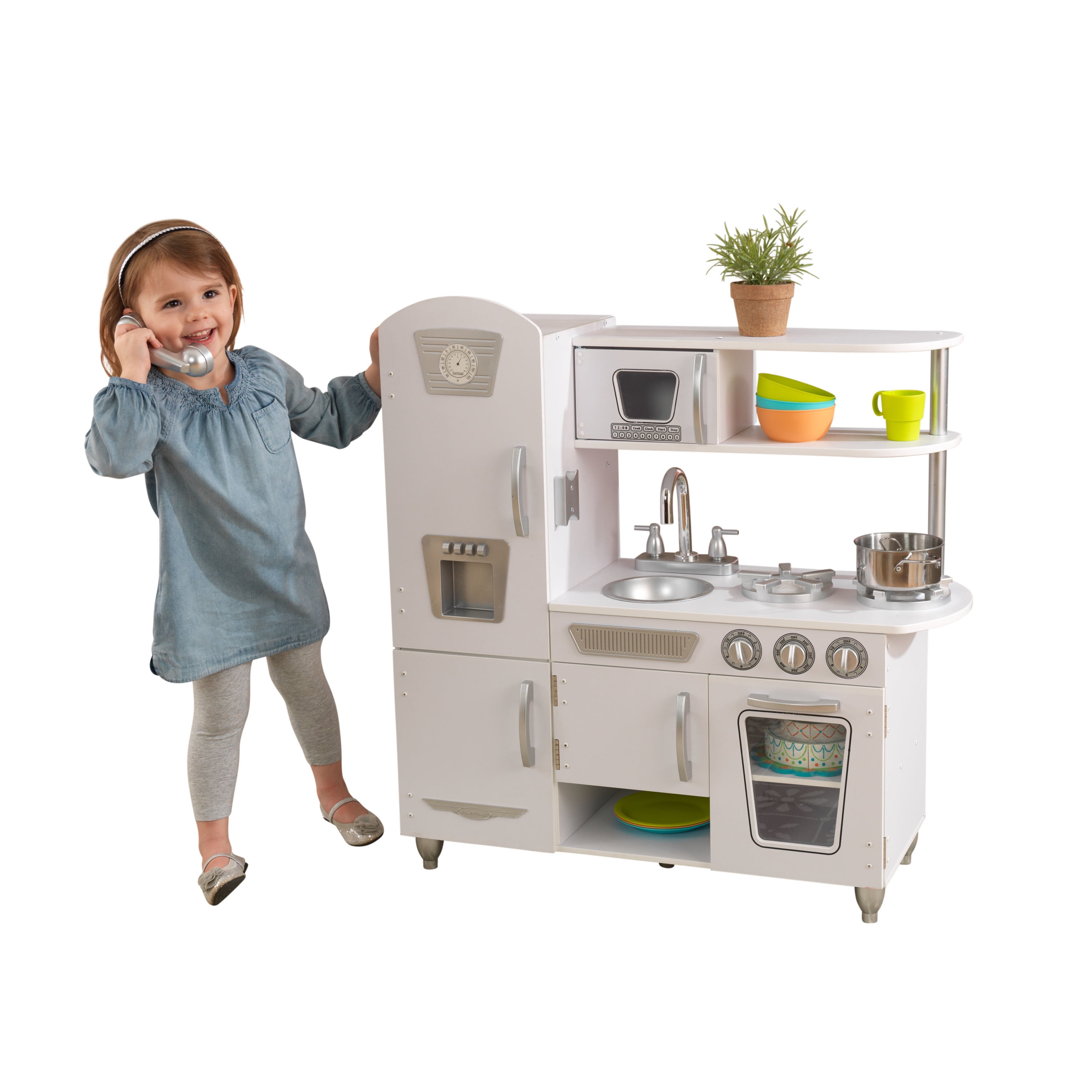 Kidkraft Vintage Play Kitchen White Walmart Com Walmart Com