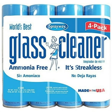 sprayway, sprayway glass cleaner, 19 oz cans, pack of 4