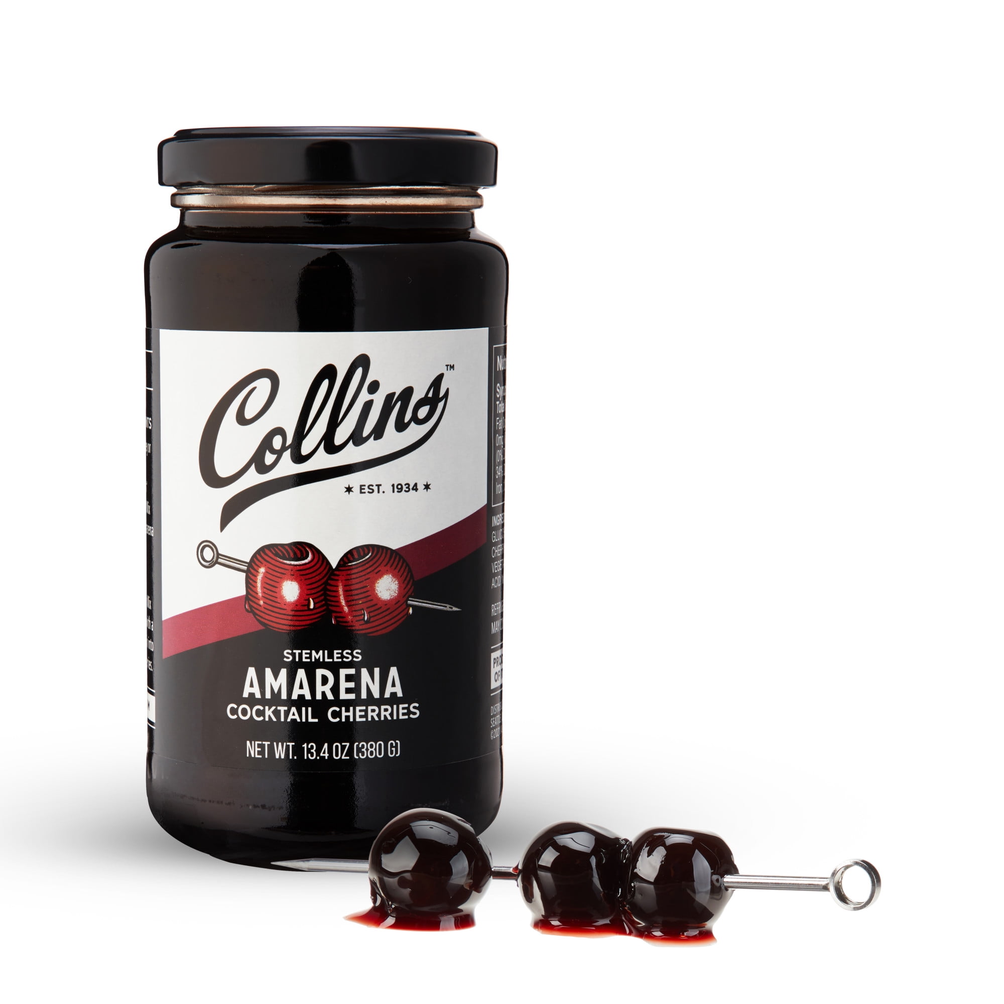 Collins Amarena Cherries in Syrupt, 13.5oz Jar