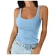 thumbnail image 1 of Camiseta sin mangas de cuello redondo y tirantes finos para mujer - Camiseta ajustada de algodón, camiseta informal sin mangas para combinar en primavera/verano, 1 of 4