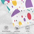 thumbnail image 5 of Yayeee 2 Pack Hand Towels for Bathroom 100% Cotton 16" x 28" Soft Absorbent Kitchen Towel, Retro Round, 5 of 7