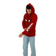thumbnail image 4 of Marvel Spider-Man Mask Logo Long Sleeve Red Adult Zip-Up Hoodie-Large, 4 of 7