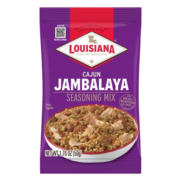 Louisiana Fish Fry Cajun Jambalaya Seasoning Mix, 1.76 oz Bag
