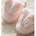 thumbnail image 5 of Women Cute Rabbit Ear Plush Slippers House Non-Slip Fluffy Bunny Slipper Indoor Warm Plush Animal Shoes, 5 of 7