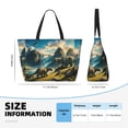 thumbnail image 4 of Xecao Valley River Dinosaur for versatile beach bag for women includes zipper pockets and waterproof material, ideal for vacations and adventures., 4 of 7