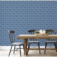 thumbnail image 4 of S4Sassy Peel & Stick Textured Vinyl Wallpaper, Petite Leaf Cluster Print Contact Paper Waterproof - Blue, 25"x360", Removable Modern Wall Covering for Home Decor in Bedrooms & Living, Renter Spaces, 4 of 8