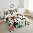 thumbnail image 3 of Erosebridal Ocean Sea Beach Comforter Sets King Size,Coconut Tree Comforters & Duvets,Colorful Patchwork Bedding King Comforter Set,Ultra Soft Room Decorative Reversible,3-Piece, 3 of 7