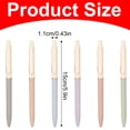 thumbnail image 3 of 0.5mm Aesthetic Retractable Gel Pen With Soft Grip, Quick Dry Smooth Writing Black Ink Click Pen For Home Office, Color Block Khaki For Journaling Note Taking (Yellow, 15.00), 3 of 6