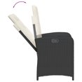 thumbnail image 3 of vidaXL 7 Piece Garden Dining Set with Cushions Black Poly Rattan, 3 of 5