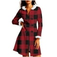 thumbnail image 1 of LIaqionyy Womens Plaid Flannel Jacket Casual Button down Long Lightweight Coat Winter Outerwear Fall Clothes, 1 of 5
