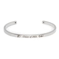 thumbnail image 3 of "The future belongs to…" Silver Stainless Steel Graduation Theme Hidden Message Gift for Her Cuff Bracelet with Gift Set, 3 of 12