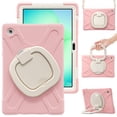 thumbnail image 3 of Case for Samsung Galaxy Tab A11+ 11 inch, 360 Degree Rotating Hand Grip Shockproof Cover with Shoulder Strap, Cherry Pink, 3 of 7