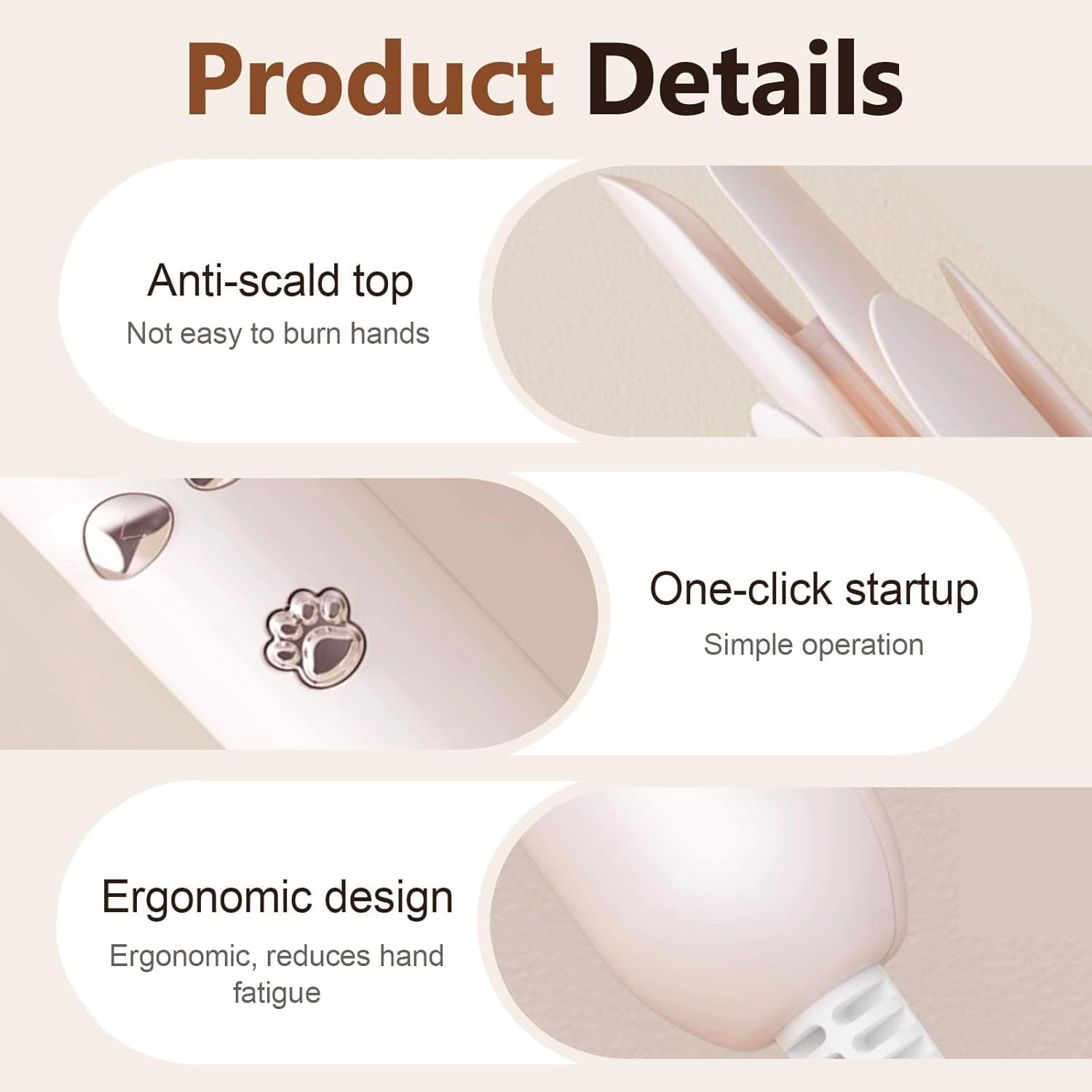 Automatic Curling Iron, Fully Automatic Curling Stick Lazy Curlings Tool, Portable Electric Ceramic Curlings Iron for Women, Large Barrel Curlings Wand for Travel