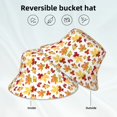 thumbnail image 2 of Fuzoiu Autumn Leaves 1 Print Reflective Bucket Hat,Outdoor Hat for Men and Women,Bucket Hat for Travel Fishing Hunting Summer Camp, 2 of 6