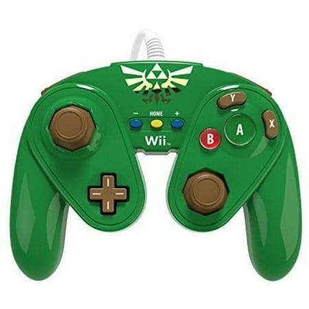PDP Wired Fight Pad for Nintendo Wii U, Link, 085-006-LK