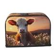 thumbnail image 2 of Daiia Sunset Calf Flower Field Pattern 2 slice Toaster Cover, Toaster Appliance Dust-proof Cover For Kitchen Small Appliance Dust Cover and Fingerprint Protection, 2 of 7