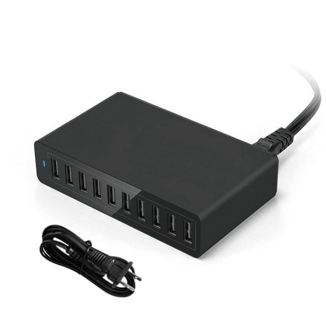 Methold 1 Juego de cargadores USB Cabezales de cargador de alta eficiencia Herramienta de carga duradera Teléfono y Comunicación Negro US-Plog