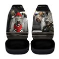 thumbnail image 5 of XYZCANDO Vehicle Seat Protector Zebra Driving Winter Print 2 Pack Car Seat Covers Waterproof Truck Auto Van Premium Anti-Slip Car Front Seat Covers, 5 of 10