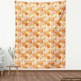 thumbnail image 4 of Abstract Fabric by the Yard, Floral Formations Nature Themed Design in Tangerine Tones, Upholstery Fabric for Dining Chairs Home Decor Accents, Mustard Burnt Orange by Ambesonne, 4 of 5