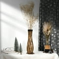 thumbnail image 4 of Beautifully Hand Carved Etched Dark Brown Mango Tree Wood Vase, 4 of 5