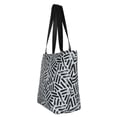 thumbnail image 4 of Gaeub Weave Geometric Printed Tote Bag Grocery Bag Reusable Shoulder Bag with Zip for School Kitchen Park DIY, 4 of 9