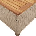 thumbnail image 5 of vidaXL 3 Piece Bistro Set with Cushions Beige Poly Rattan Acacia Wood, 5 of 5