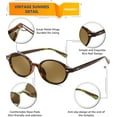 thumbnail image 5 of FEISEDY Retro Oval Sunglasses for Women 90s Narrow Round Lightweight Shades Y2k Trendy Sunnies B1171, 5 of 16