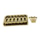 thumbnail image 1 of Puente fijo para guitarra eléctrica de 6 cuerdas, accesorios para instrumentos con cuerdas a través del cuerpo, puente de sillín rígido profesional Oro, 1 of 8