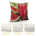 thumbnail image 4 of YINGXI Decorative Throw Pillow Covers, Red Green Stripes Cushion Case Decor, Home Decoration for Sofa Couch 24x24in, 4 of 5