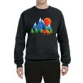 thumbnail image 2 of Neon Colorful California Bear Sunset Cali Redwoods | Mens Fashion Crewneck Graphic Sweatshirt, Black, X-Large, 2 of 4