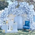 thumbnail image 4 of Set de globos RUBFAC azul pastel, 105 unidades, 13/25/30/45 cm con cinta, 4 of 7