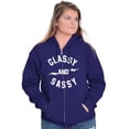 thumbnail image 5 of Classy and Sassy Strong Gym Workout Zip Hoodie Sweatshirt Women Brisco Brands M, 5 of 6