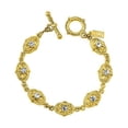 thumbnail image 4 of 1928 Jewelry Starburst Crystal Clear Toggle Bracelet, 4 of 4