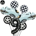 thumbnail image 5 of 4th Racing Birthday Decoration Racing foil balloon Race wheel Balloon 4th year old birthday party supplies, 5 of 10