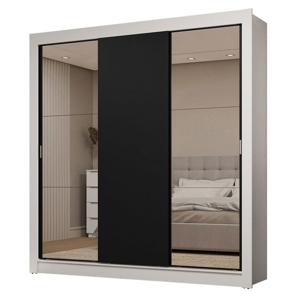 Ropero Closet Madesa Sublime 3 Puertas 2 Espejos BN 2