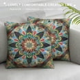 thumbnail image 3 of Nawypu  Mandala Throw Pillow Covers Retro Boho Pillow Cases Square Blue Cushion Covers Decorative Couch Pillow Cover Decorative for Home Bedroom Sofa, 3 of 5