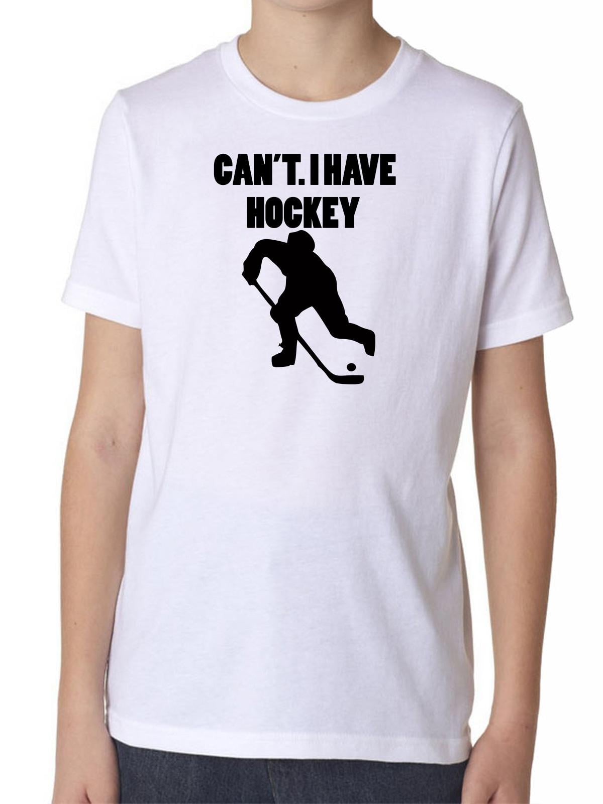 Cool Can't, I Have Hockey Hockey Love Silhouette Boy's Cotton Youth T
