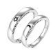 thumbnail image 1 of 2 anillos creativos para parejas, anillos decorativos, diseño abierto, joyería (plata), 1 of 6
