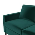 DHP Cooper Reversible Sectional Sofa, Green Velvet